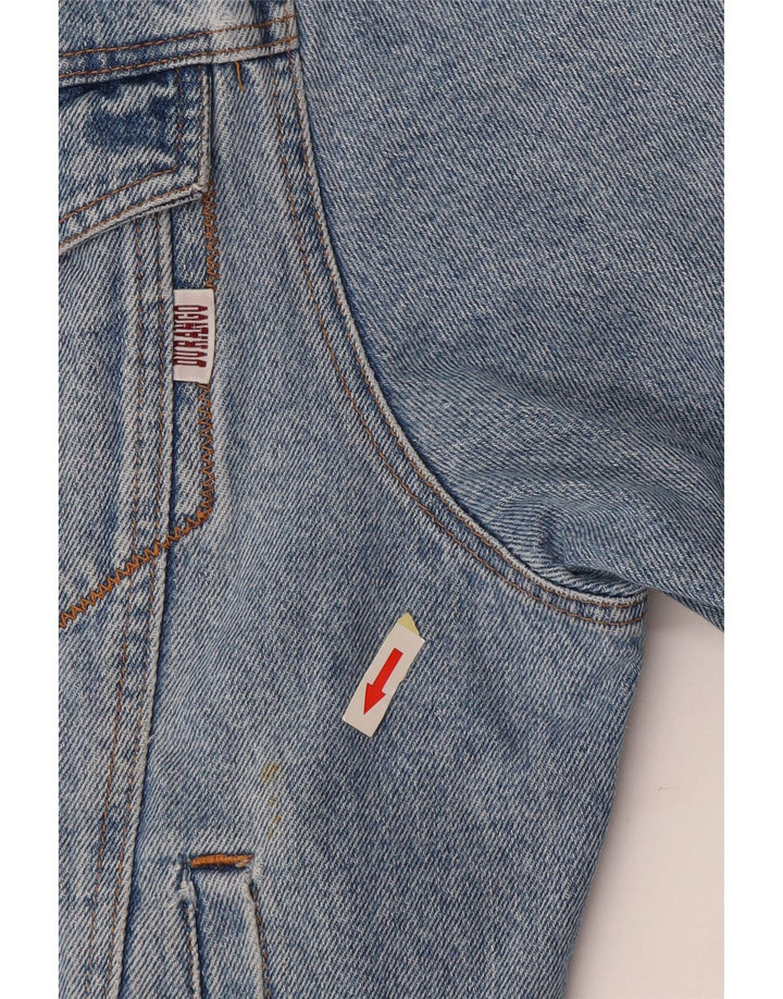 DURANGO Herren-Jeansjacke mit Kapuze, UK 40, große blaue Colourblock-Baumwolle