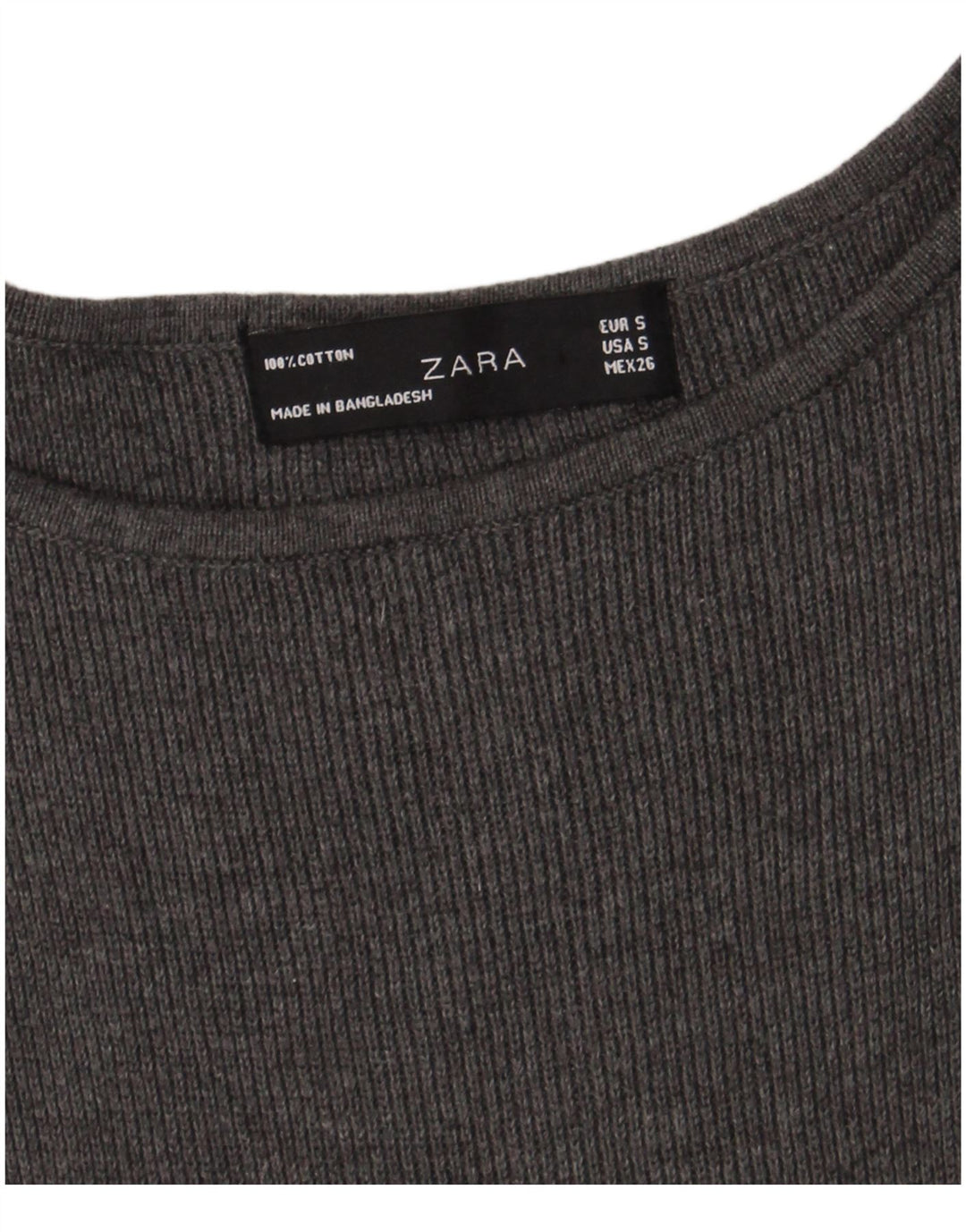 Zara Damen-A-Linien-Kleid, Größe S, Grau, Baumwolle