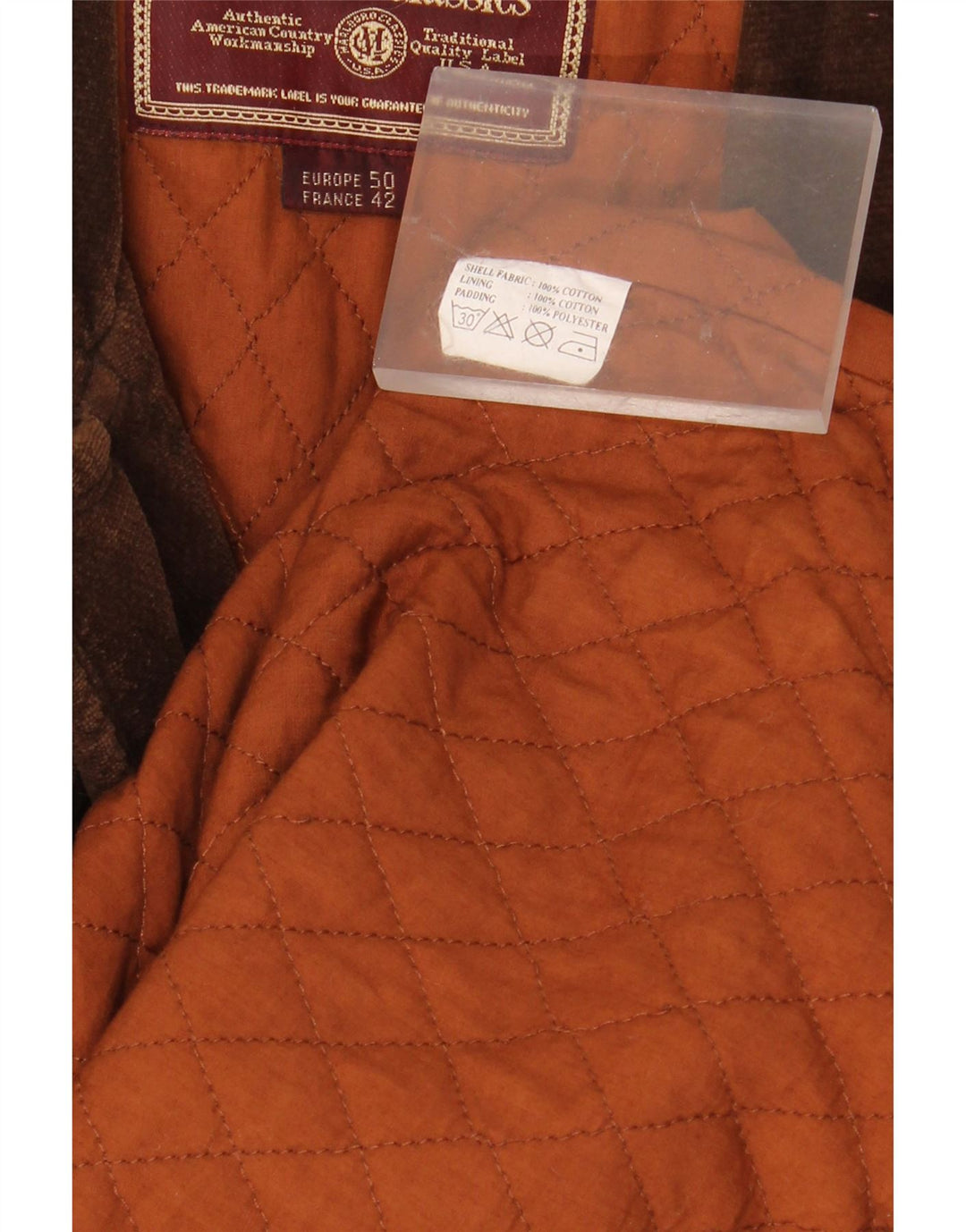 MARLBORO CLASSICS Herren-Militär-Cordjacke, EU 50, große braune Baumwolle