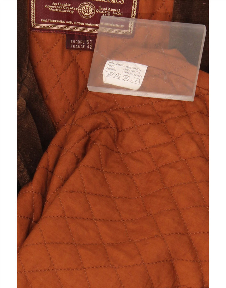 MARLBORO CLASSICS Herren-Militär-Cordjacke, EU 50, große braune Baumwolle