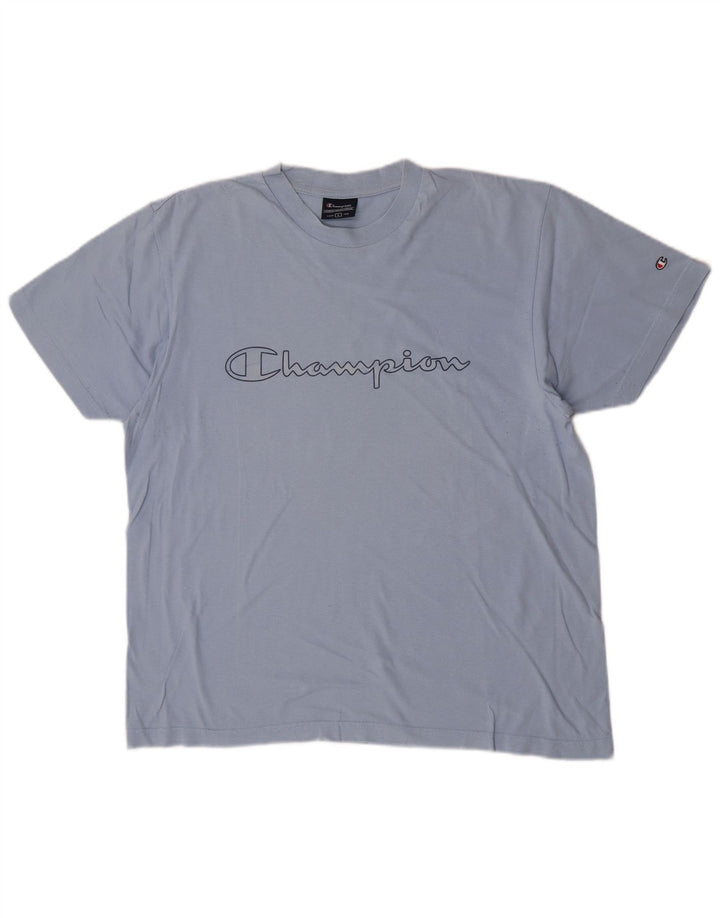 Champion Herren-T-Shirt mit Grafik, groß, aus blauer Baumwolle
