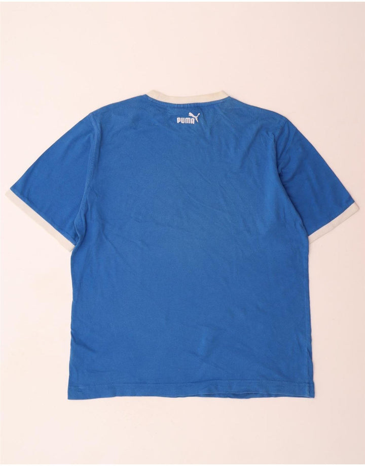 PUMA Herren Grafik T-Shirt Top XL Blau Farbblock