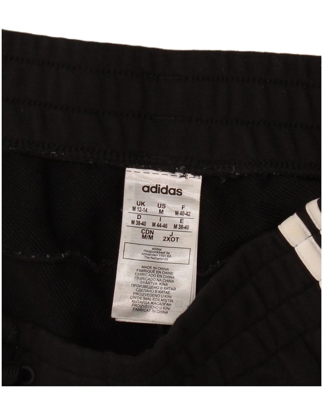Adidas Damen Trainingshose Jogger UK 12/14 Mittelschwarze Baumwolle