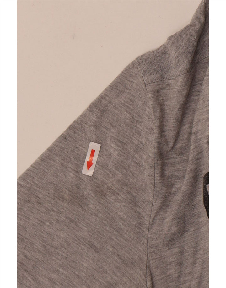 REEBOK Herren Grafik-T-Shirt-Oberteil, großes, grau meliertes Polyester