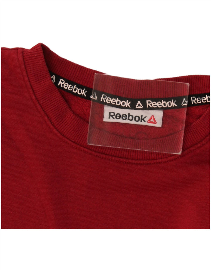 Reebok Herren Grafik-Sweatshirt-Pullover, groß, Burgunderrot