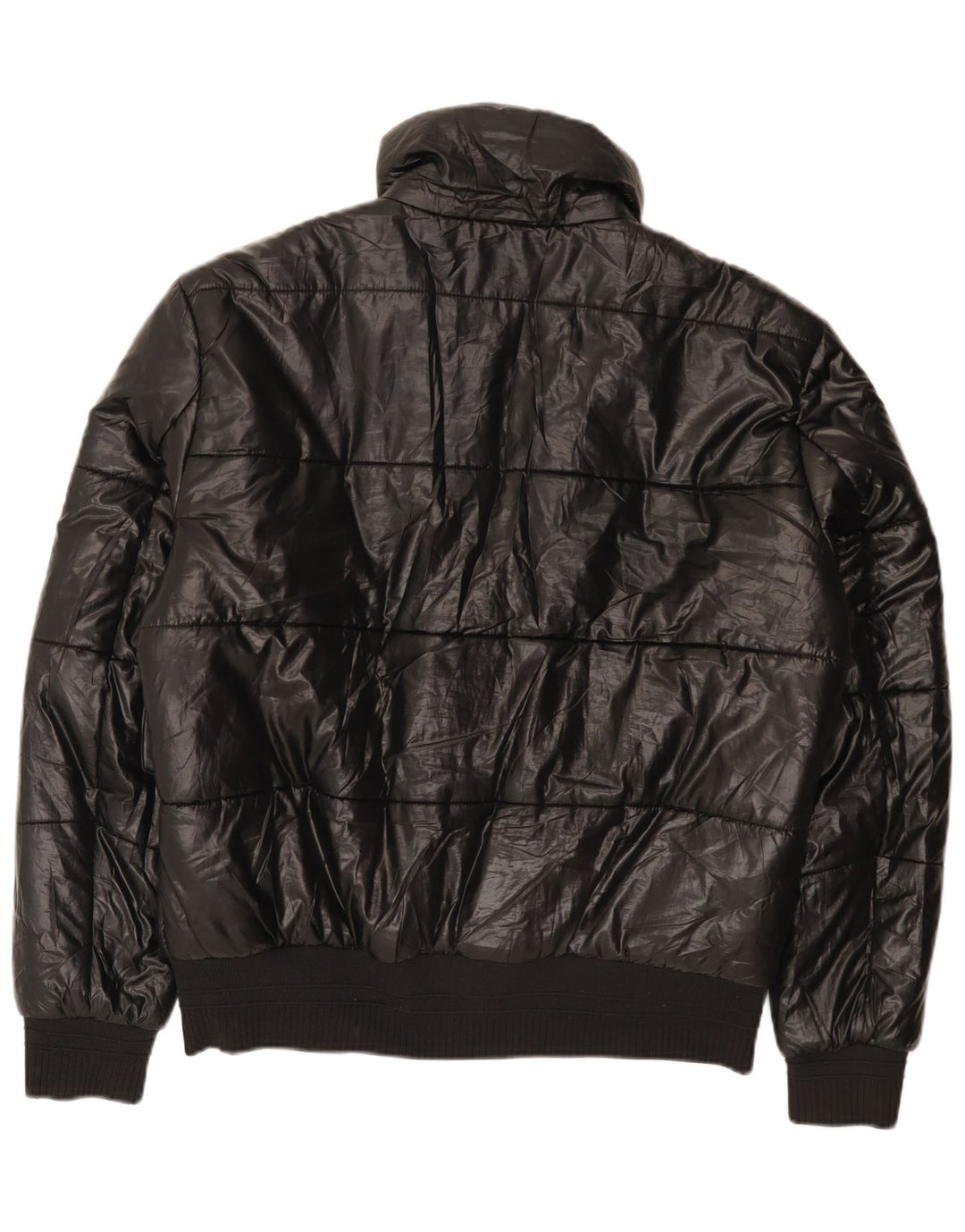 Zara Herren Wattierte Jacke UK 40 Large Schwarz Polyester