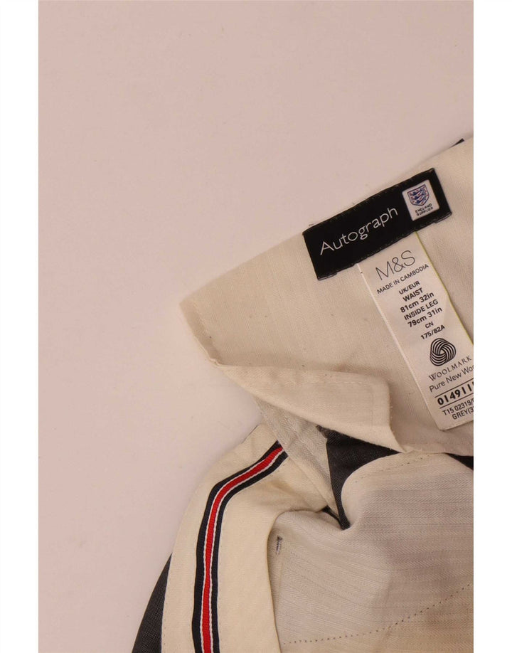 Marks & Spencer Herren Autograph Gerade Anzughose W32 L31 Graue Wolle