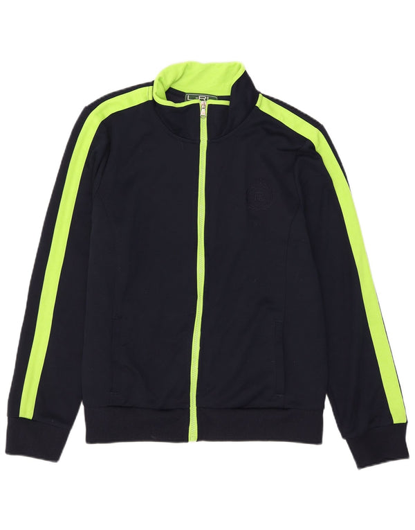 Ralph Lauren Damen-Trainingsanzugoberteil, UK 18, XL, Marineblau, Farbblock