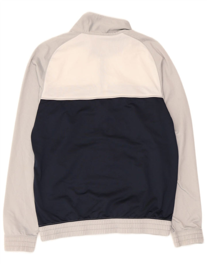 CHAMPION Herren-Trainingsanzugoberjacke aus mittelgrauem Colourblock-Polyester