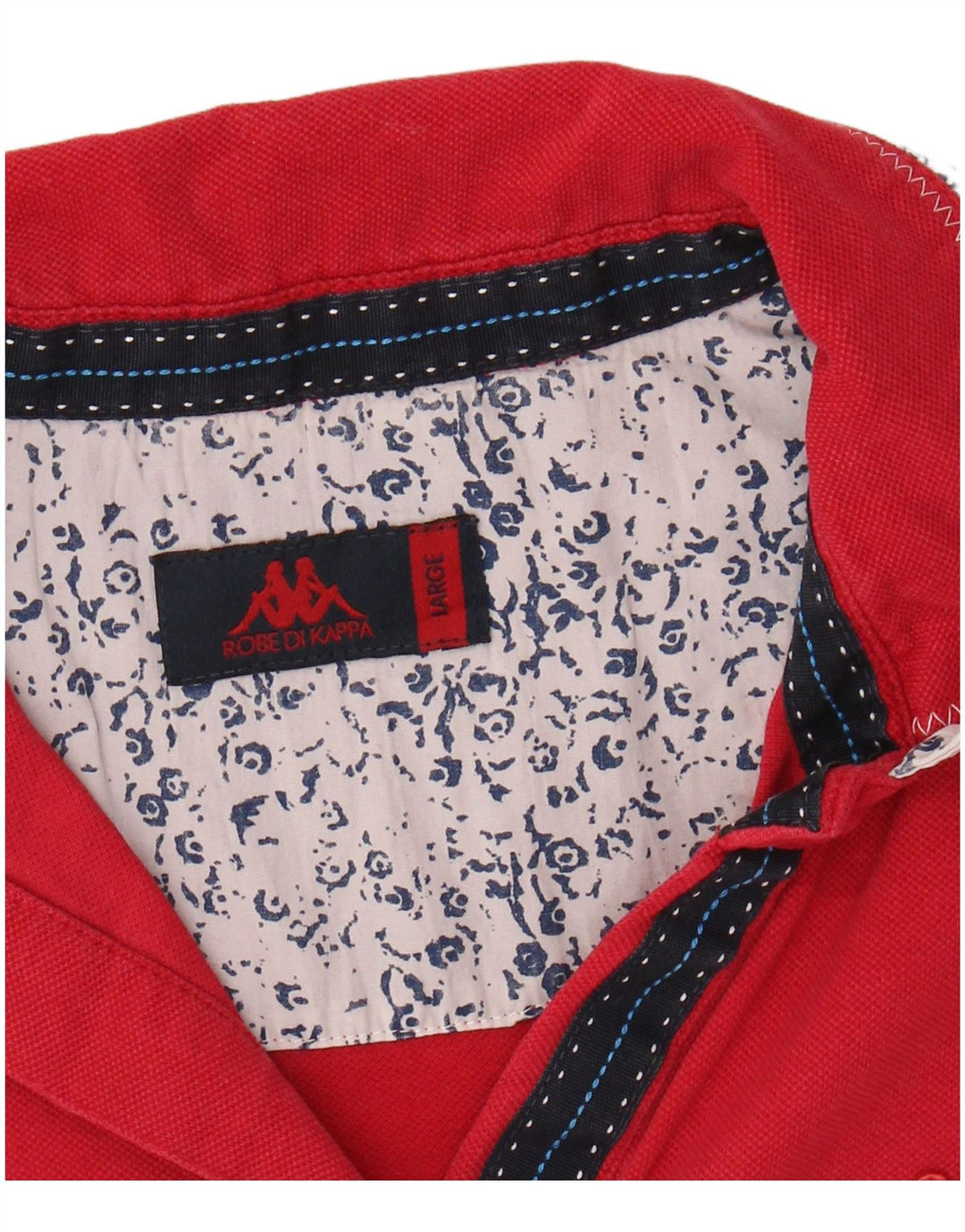 KAPPA Damen Poloshirt UK 14 Große rote Baumwolle