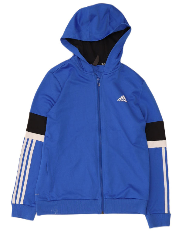 Adidas Jungen Climalite Zip Hoodie Pullover 13–14 Jahre blauer Farbblock