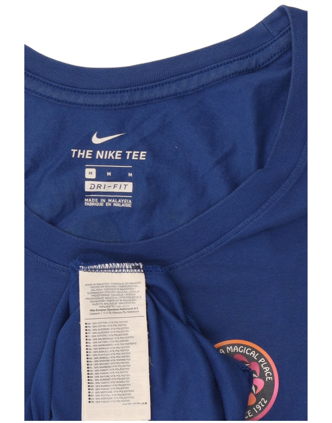 Nike Herren-T-Shirt mit Grafik, mittelblaue Baumwolle