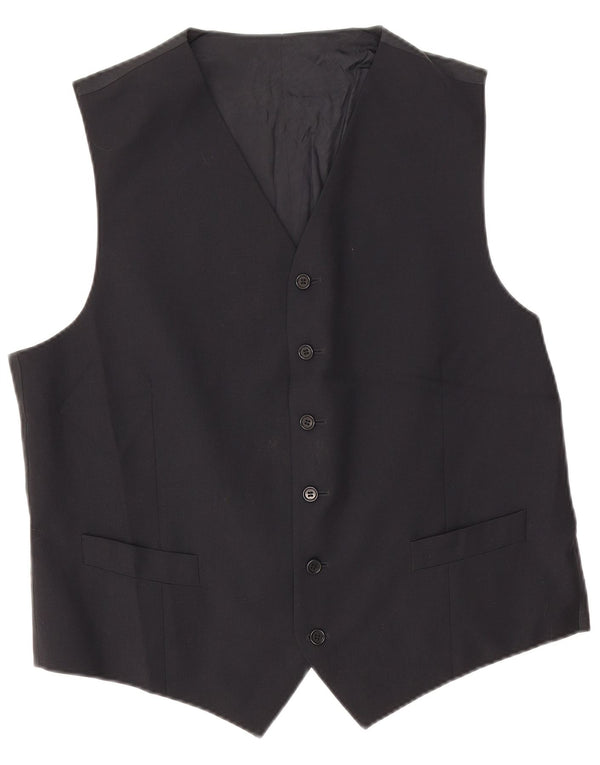 Angelico Herrenweste IT 54 2XL Schwarze Schurwolle