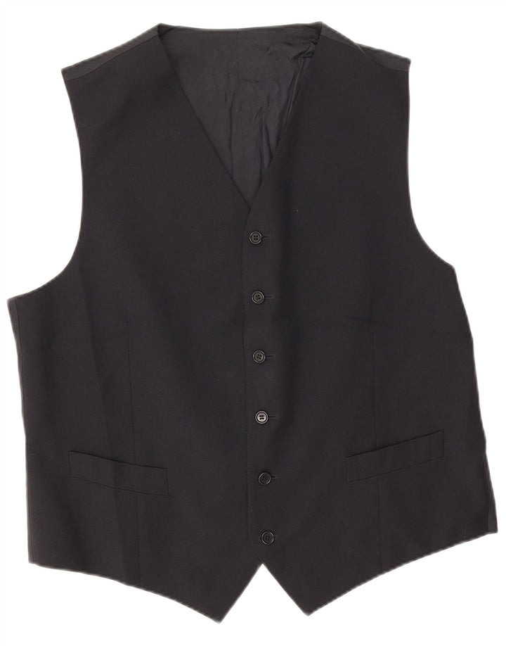 Angelico Herrenweste IT 54 2XL Schwarze Schurwolle