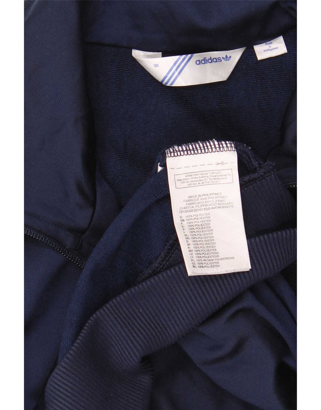 Adidas Womens Graphic Trainingsanzug Top Jacke EU 38 Medium Marineblau Polyester