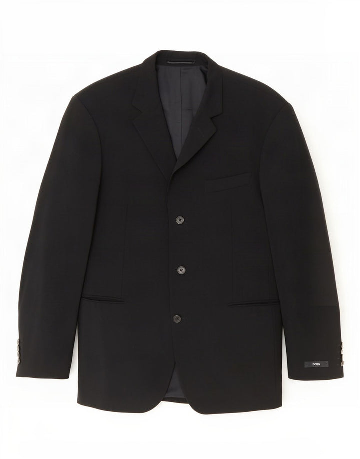 Hugo Boss Herren 3-Knopf-Blazerjacke EU 52 XL Schwarz