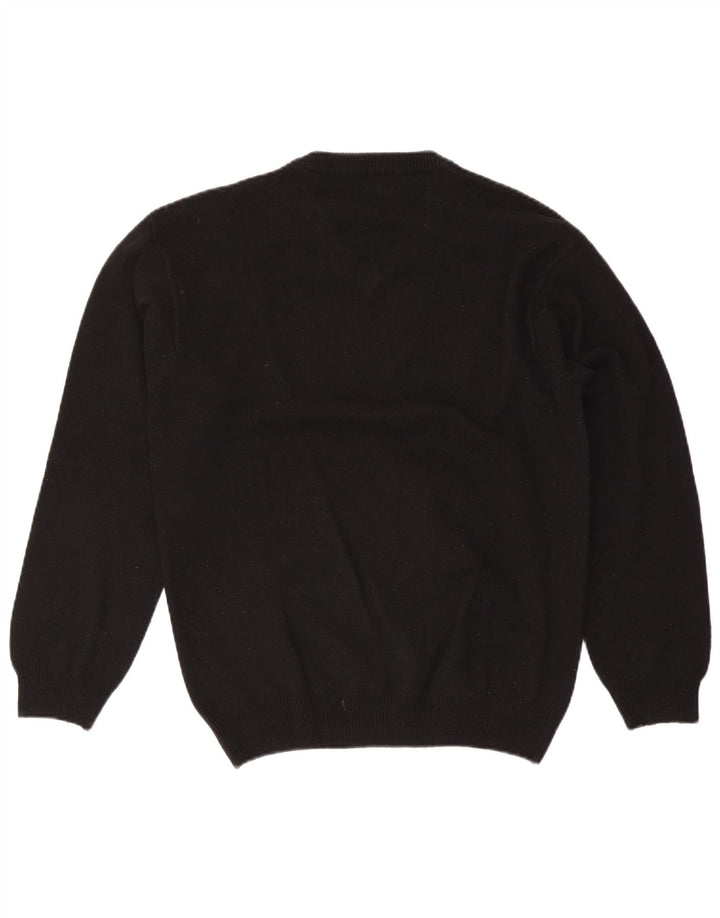 Marlboro Classics Herren-Pullover mit V-Ausschnitt, mittelschwarze Wolle