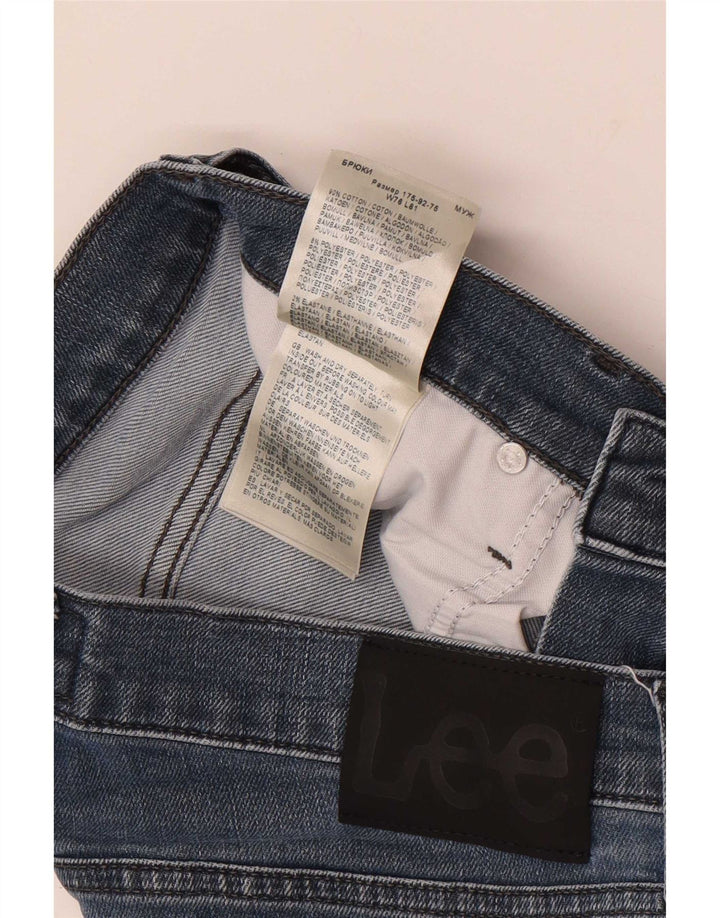 Lee Herren Luke Slim Jeans W30 L32 Blaue Baumwolle