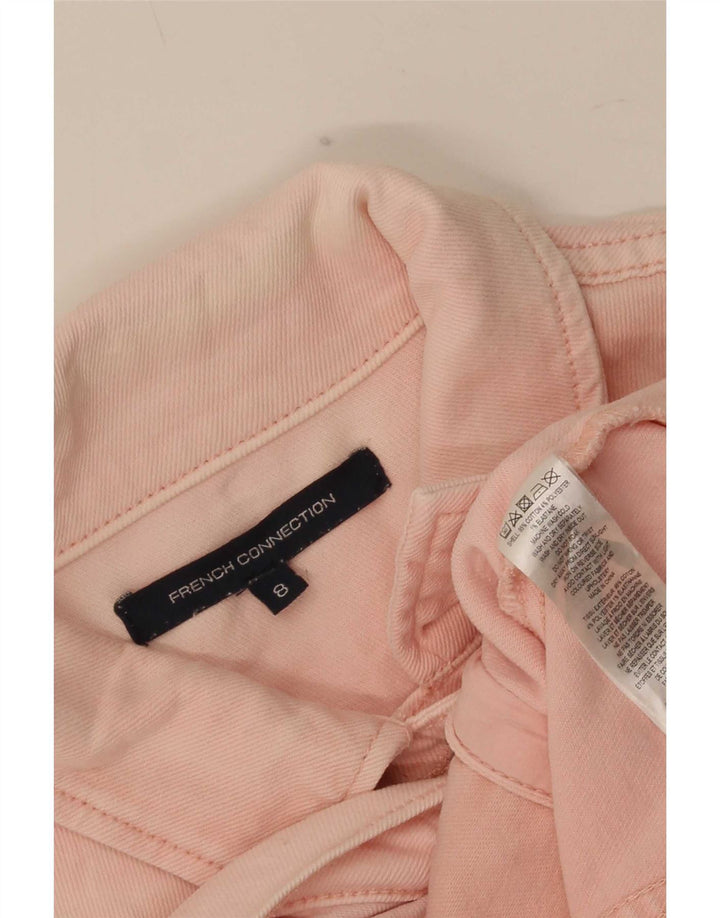 French Connection Damen Jeansjacke UK 8 Small Rosa Baumwolle