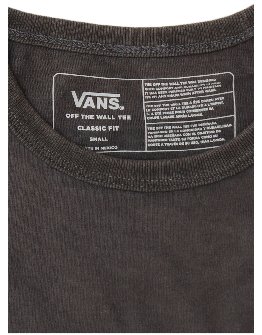 VANS Herren T-Shirt mit klassischer Passform, Grafik, Größe S, Grau, Baumwolle