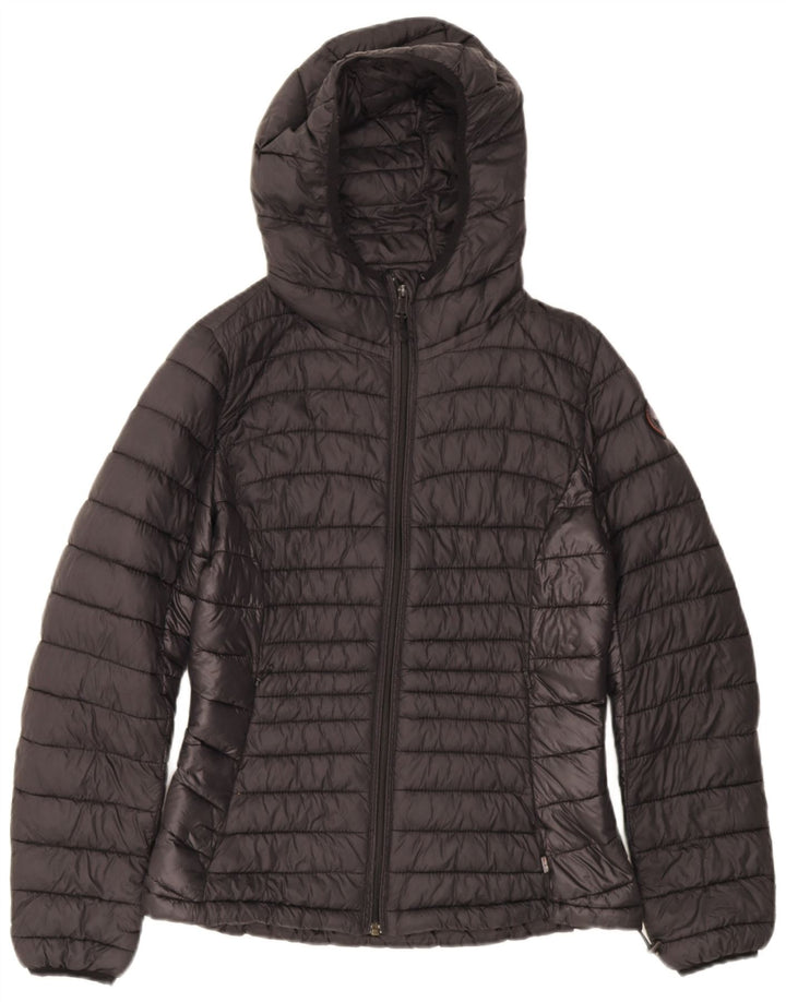 Napapijri Wattierte Damenjacke mit Kapuze, UK 14, Mittelschwarz, Polyamid