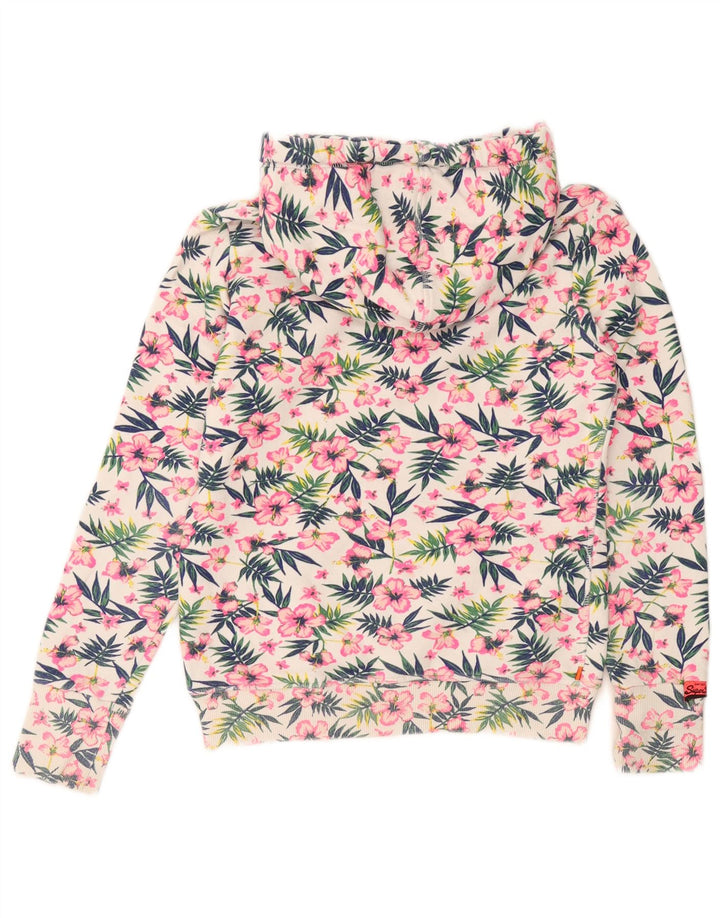 Superdry Damen-Kapuzenpullover mit Grafik, UK 10, Größe S, mehrfarbig, Blumenmuster