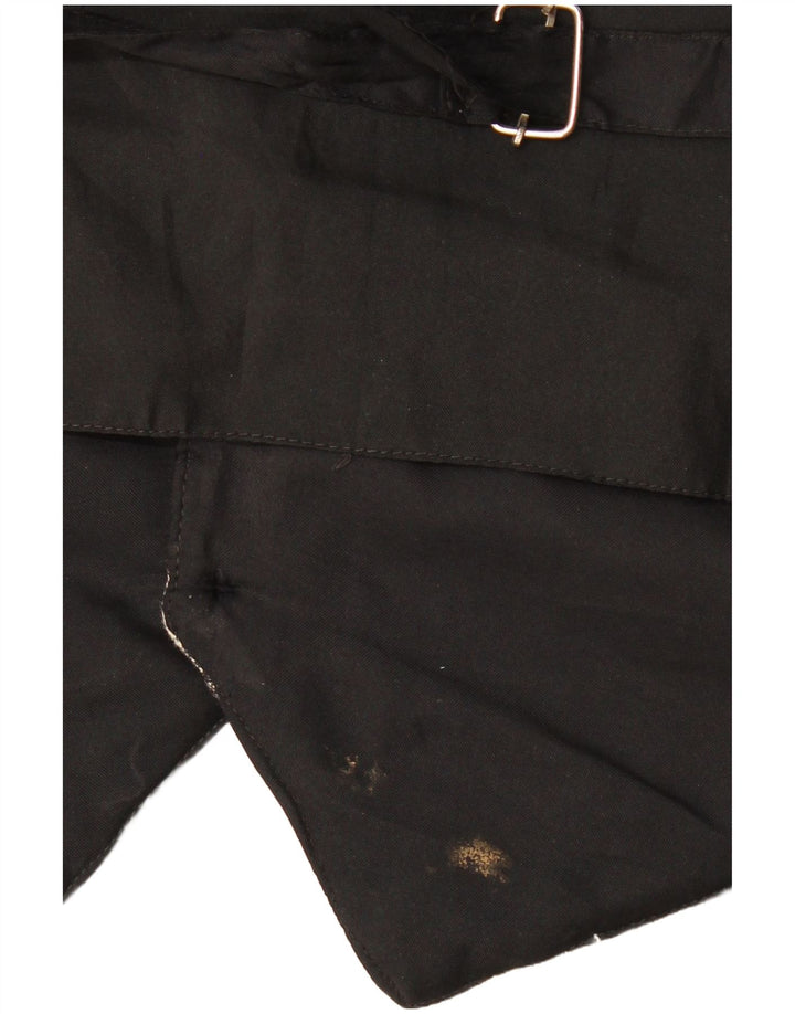 Vintage Herren Weste groß schwarz geometrisch