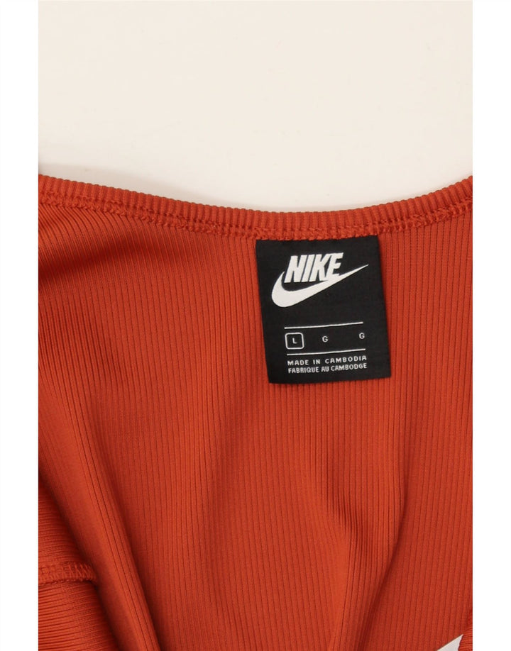 NIKE Womens Crop Cami Top UK 14 Large Maroon Polyester Vintage Nike and Second-Hand Nike from Messina Hembry 