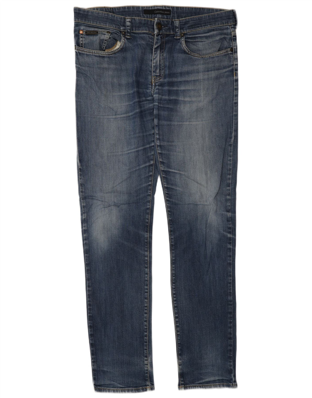Calvin Klein Herren Skinny Jeans W34 L34 Blaue Baumwolle