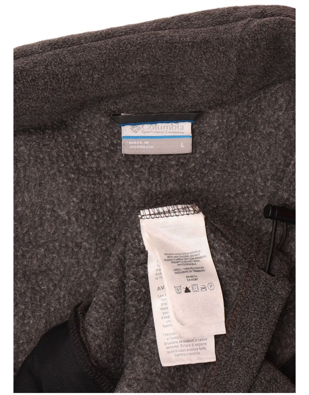 COLUMBIA Herren Fleecejacke UK 40 Large Grau Polyester