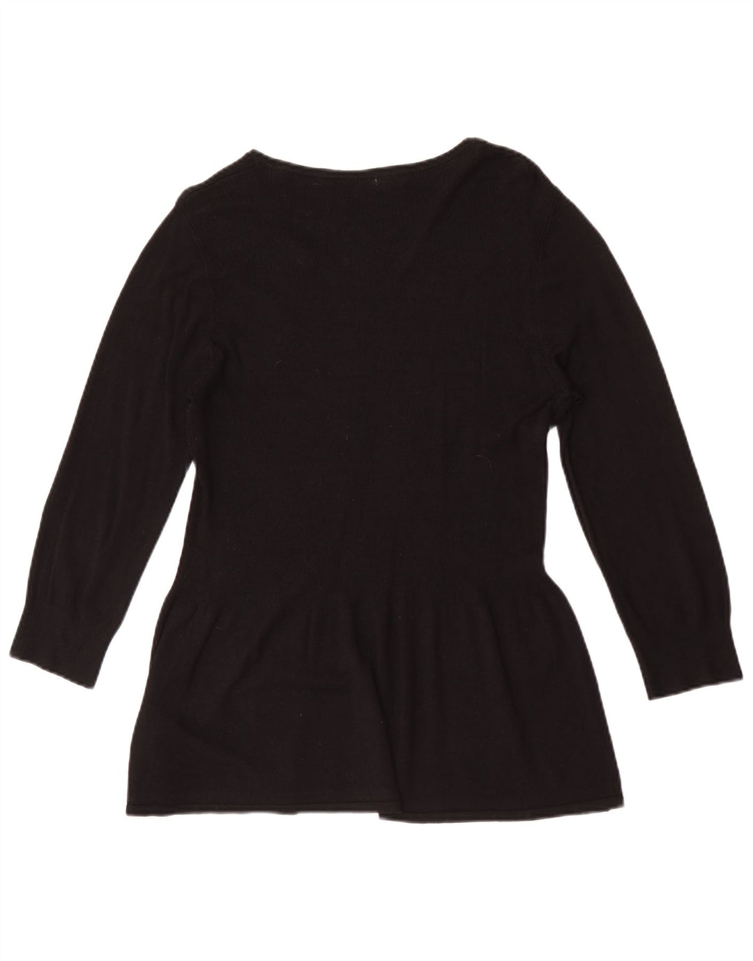 Marks & Spencer Damen-Tunika-Oberteil mit 3/4-Ärmeln, UK-Größe 44, Mittelschwarz, Viskose