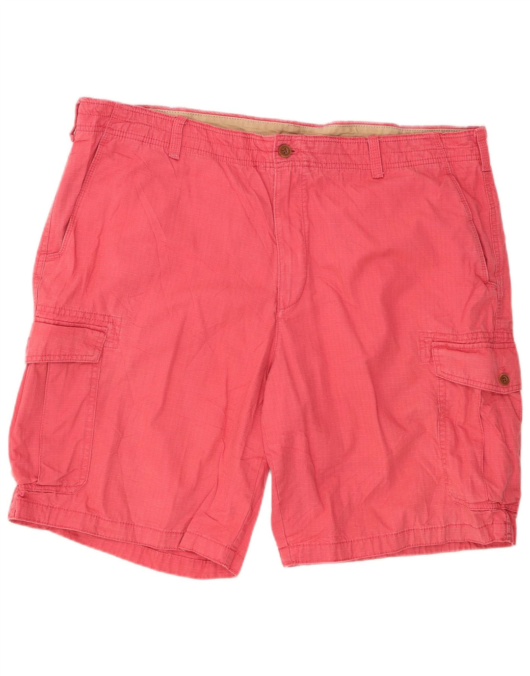 IZOD Herren Salzwasser-Cargoshorts W42 2XL rosa karierte Baumwolle