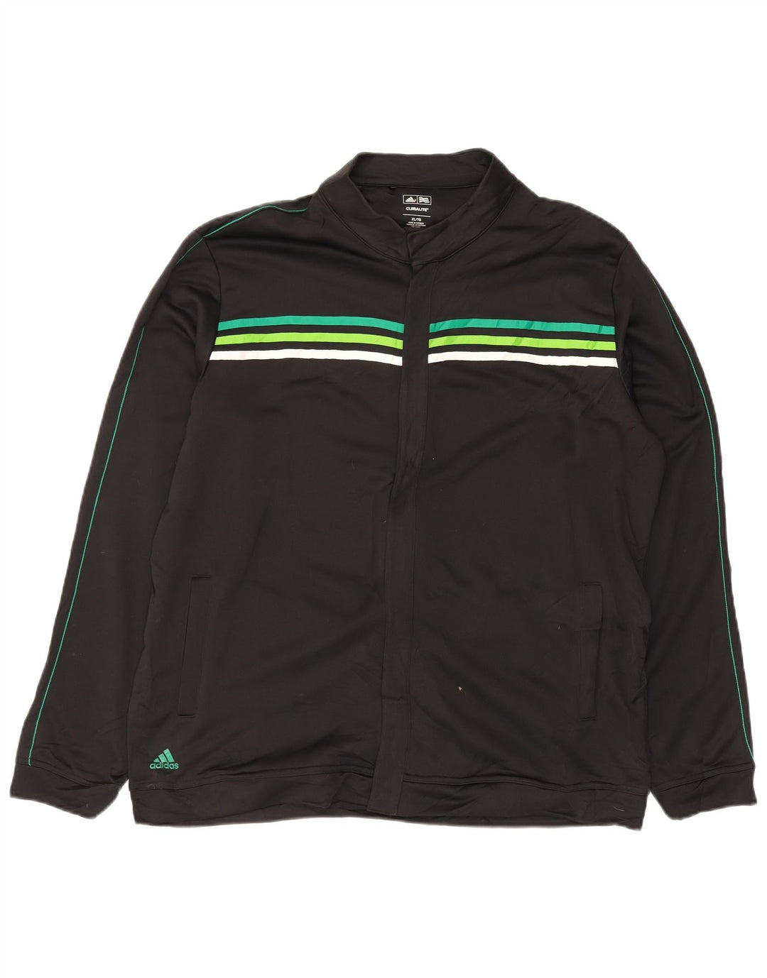 Adidas Herren Climalite Trainingsanzug Top Jacke XL Schwarz Polyester