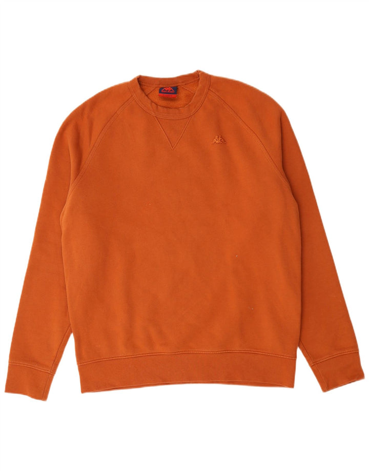 Kappa Herren Sweatshirt Pullover XL Orange Baumwolle