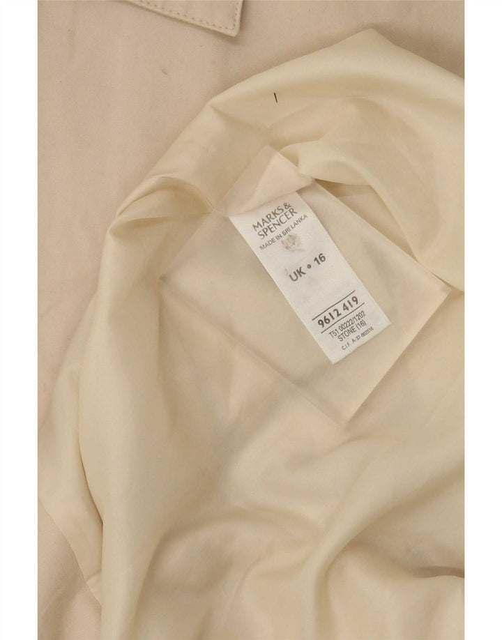 Marks & Spencer Damen Trenchcoat UK 16 Large Beige Cotton Classic