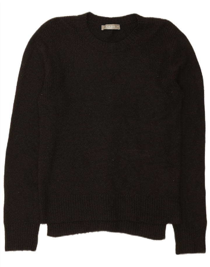 Oasis Damen-Pullover mit Rundhalsausschnitt, UK 12, Mittelschwarz, Polyester