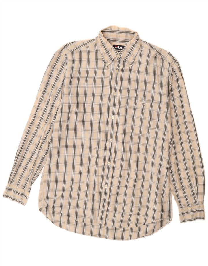 Fila Herrenhemd Große Beige Baumwolle