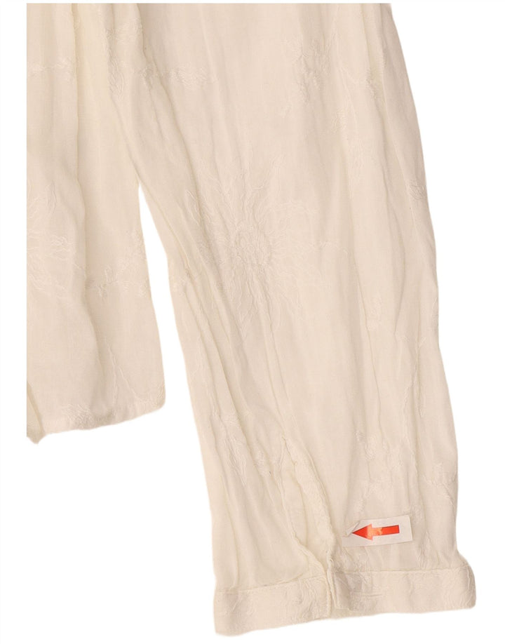 Massimo Dutti Damen Hemd EU 44 XL Off White Floral
