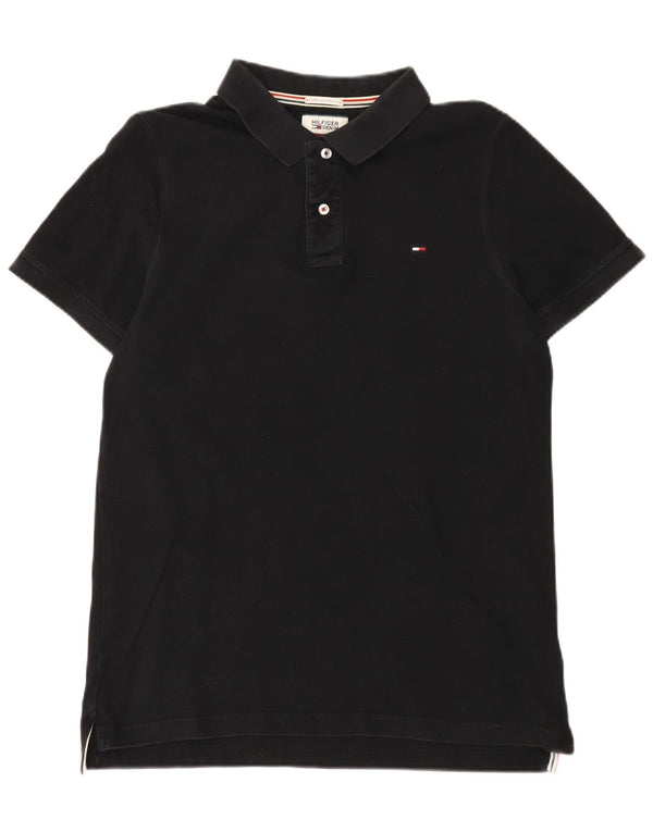 Tommy Hilfiger Herren Poloshirt XL Schwarz Baumwolle