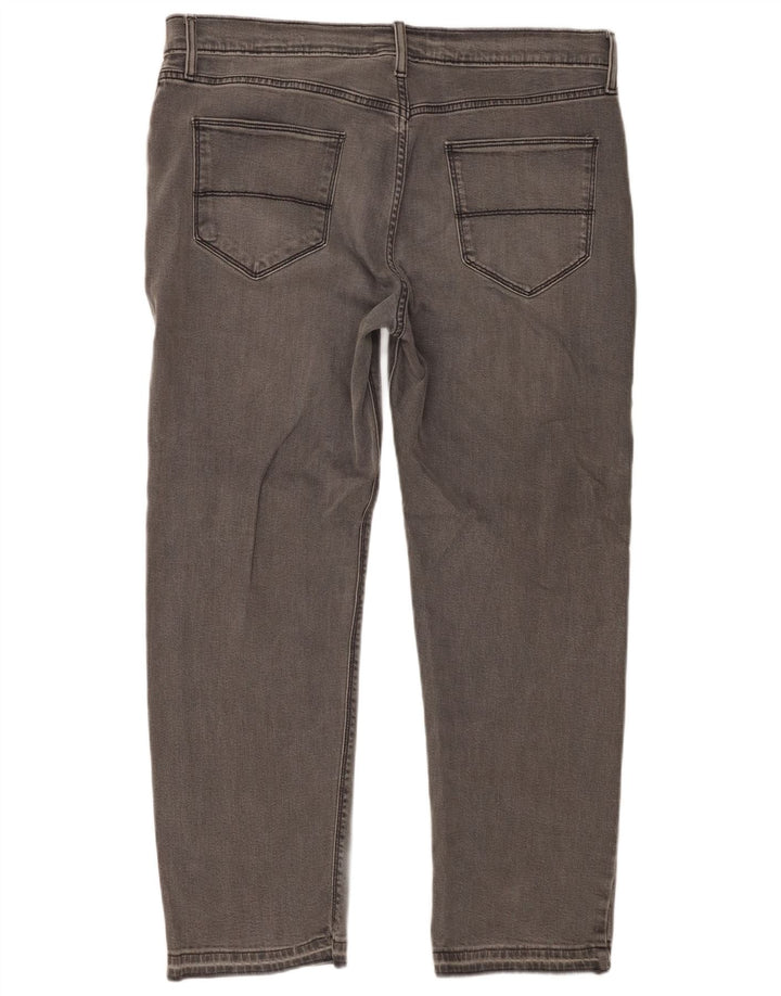 Marks & Spencer Herren Straight Jeans W36 L29 Graue Baumwolle