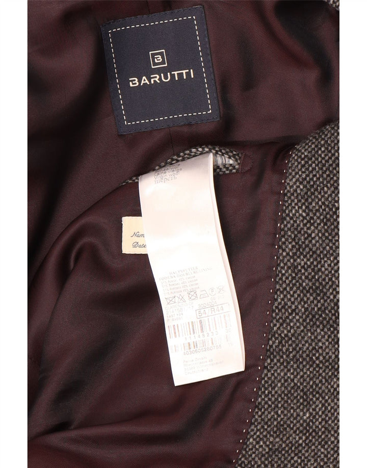 Barutti Herren-Blazer mit 2 Knöpfen, IT 54, 2XL, graue Wolle