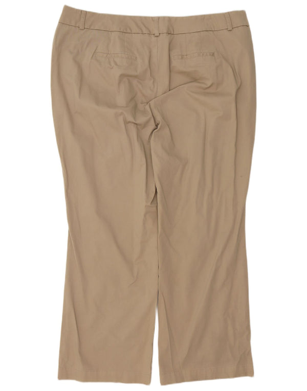 DOCKERS Gerade Freizeithose für Damen US 22 3XL W42 L30 Beige Baumwolle