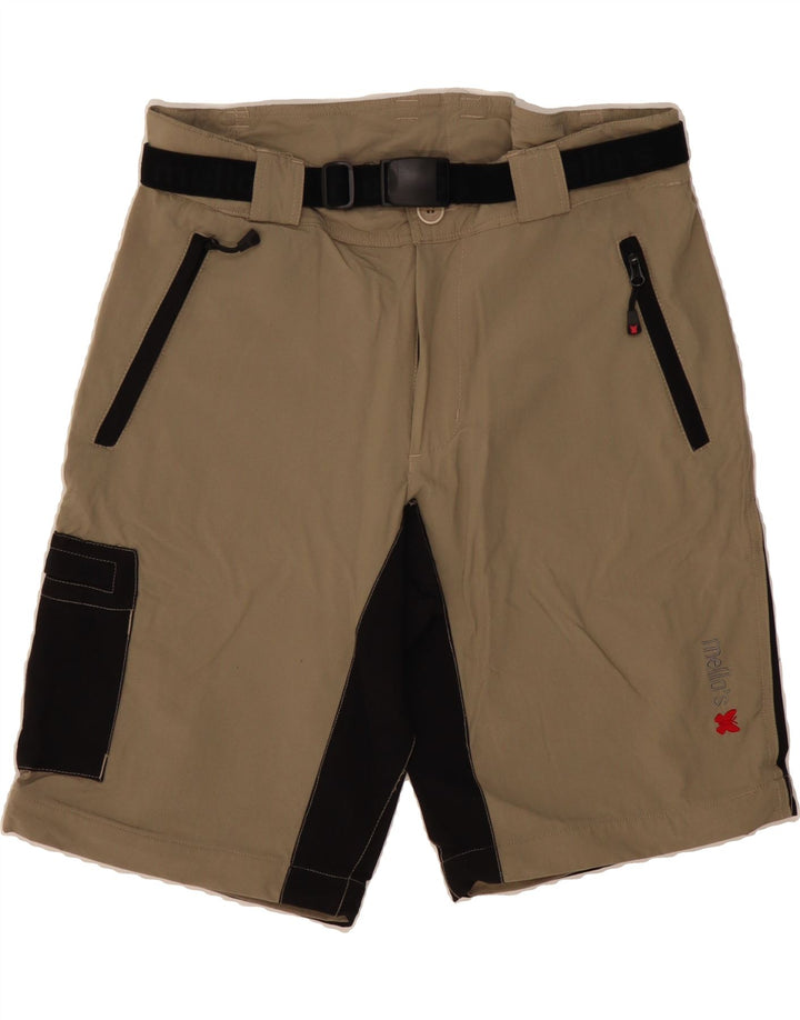 MELLO'S Mens Cargo Shorts W26 XS Grey Colourblock Polyamide Vintage Mello's and Second-Hand Mello's from Messina Hembry 