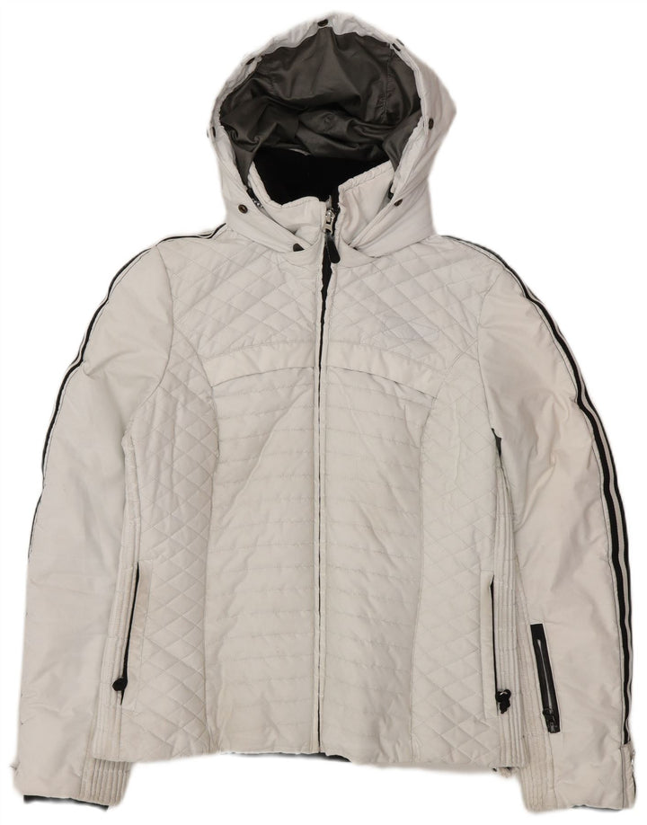 Colmar Damen-Windbreakerjacke mit Kapuze IT 44 Medium White Sports