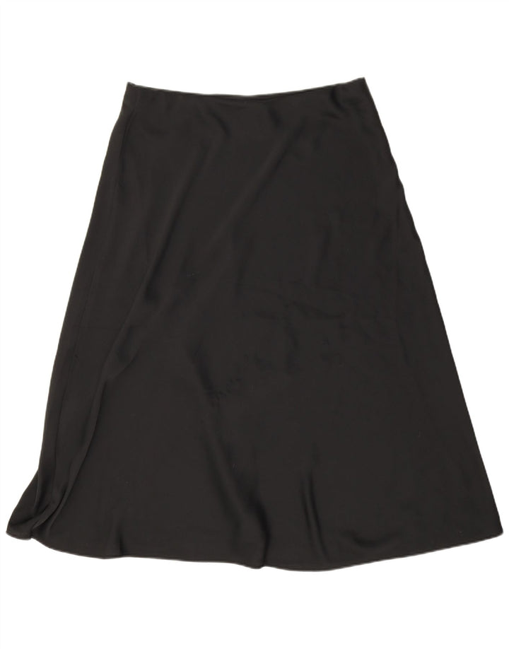 Marks & Spencer Damen A-Linienrock UK 14 Large W33 Schwarz Polyester