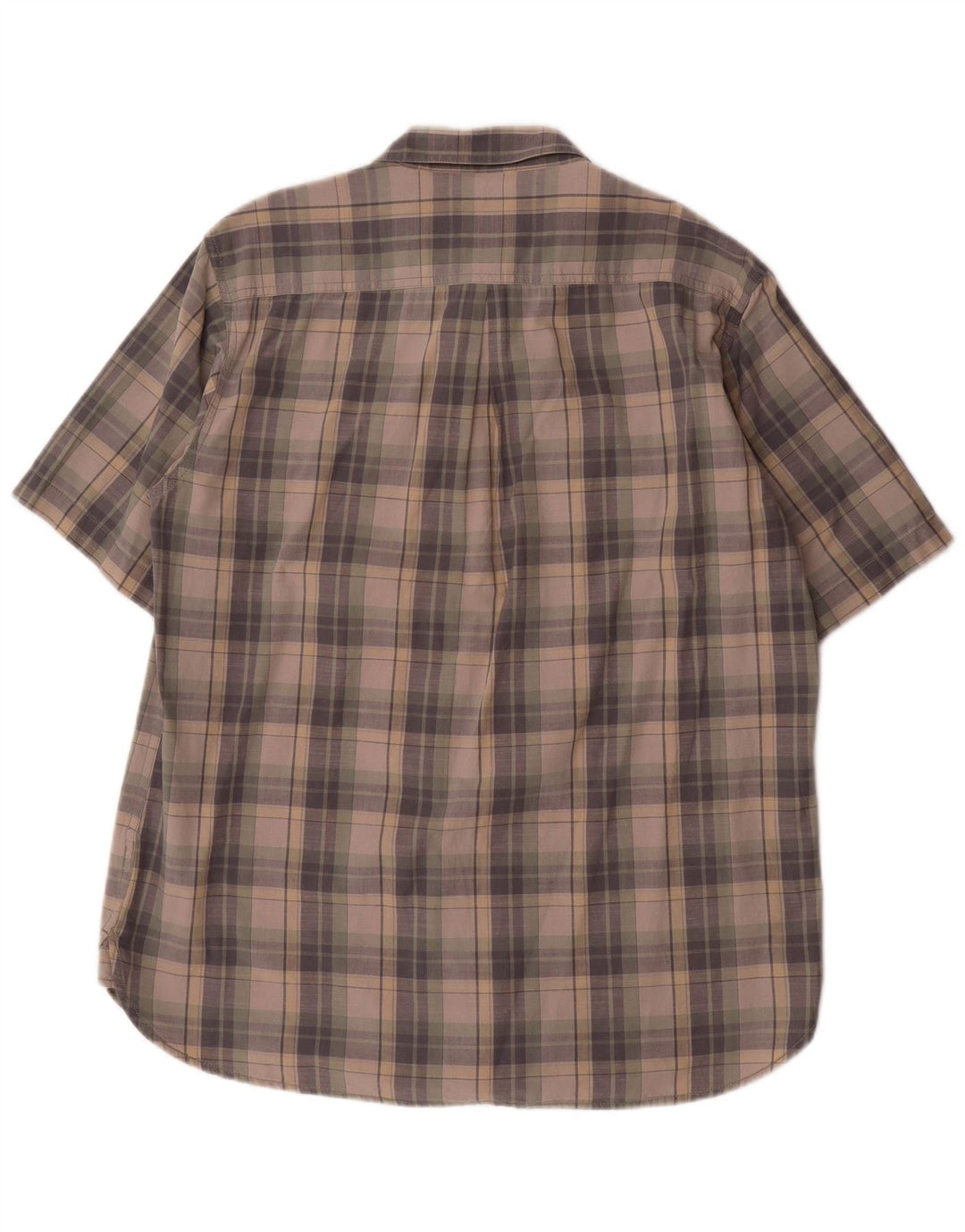 Levi's Herren-Kurzarmhemd XL aus grau karierter Baumwolle