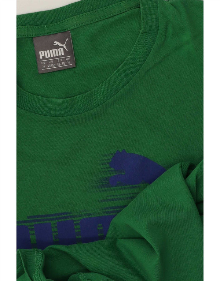 Puma Herren Grafik-T-Shirt-Oberteil Mittelgrün