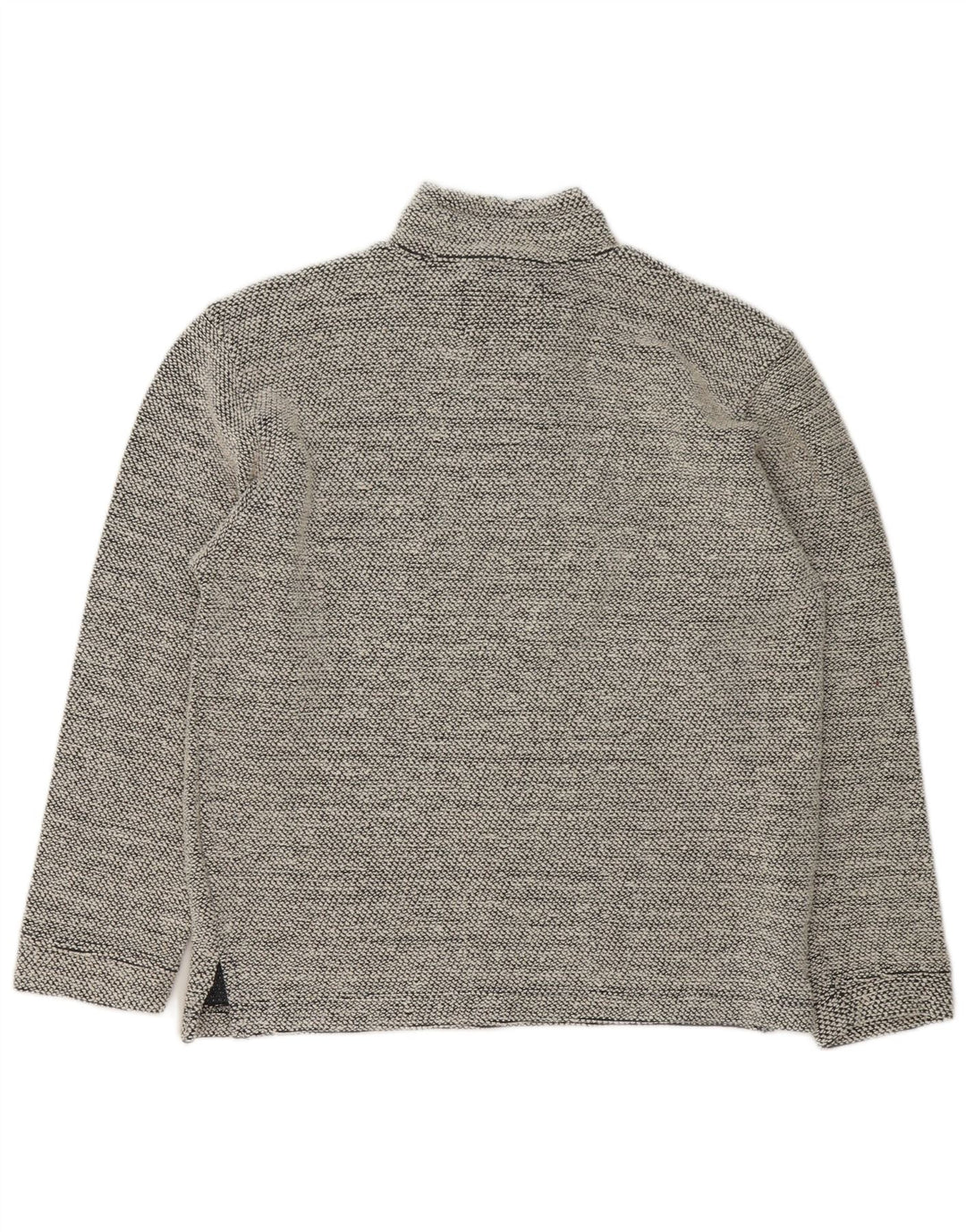 Weird Fish Herren-Sweatshirt mit Reißverschluss am Hals, Größe S, Grau, Baumwolle