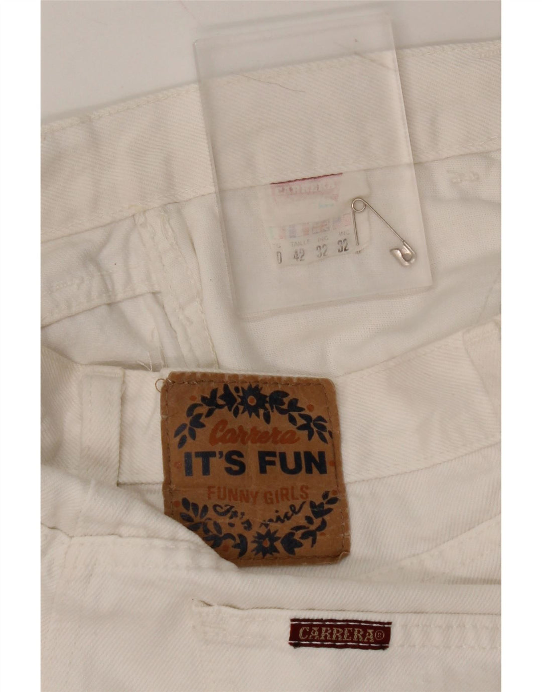 CARRERA Damen Jeansrock IT 42 Medium W32 Weiße Baumwolle