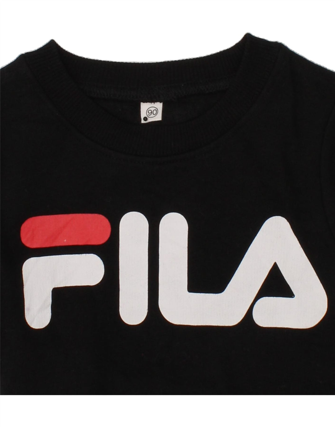 FILA Baby Boys Graphic Sweatshirt Jumper 18-24 Months Black Vintage Fila and Second-Hand Fila from Messina Hembry 